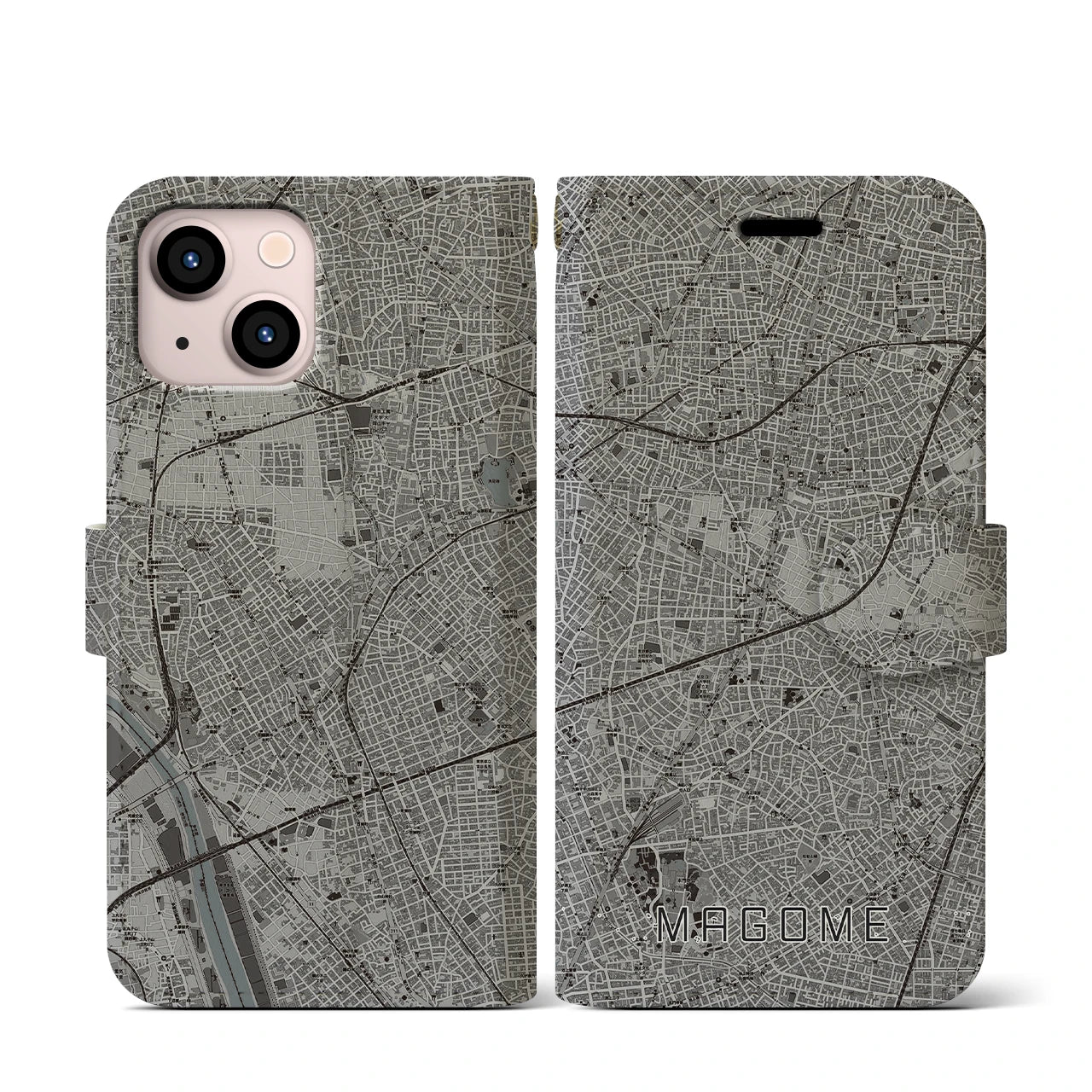 【馬込(東京都)】地図柄iPhoneケース(手帳タイプ)