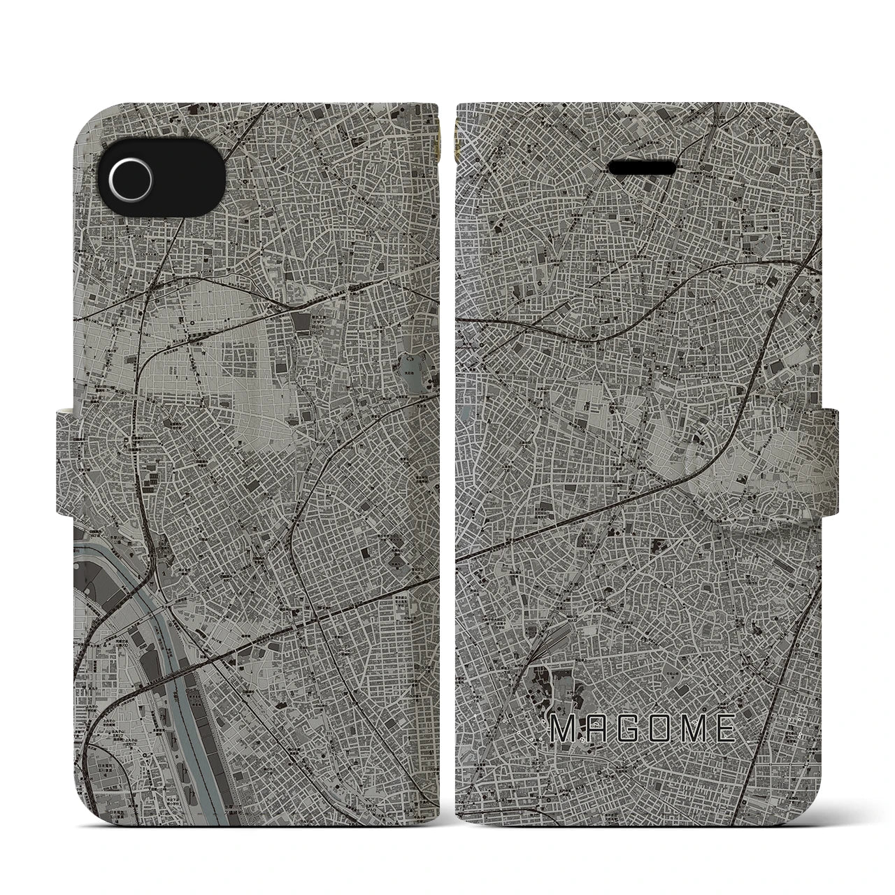 【馬込(東京都)】地図柄iPhoneケース(手帳タイプ)