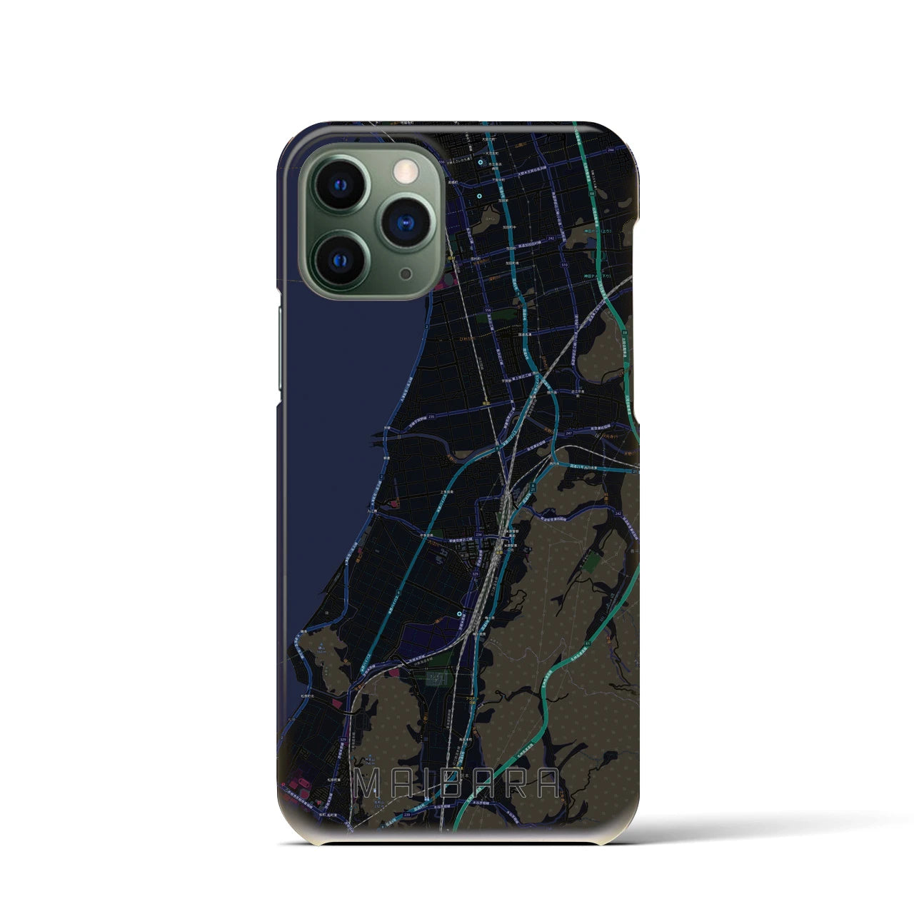 【米原(滋賀県)】地図柄iPhoneケース(バックカバータイプ)