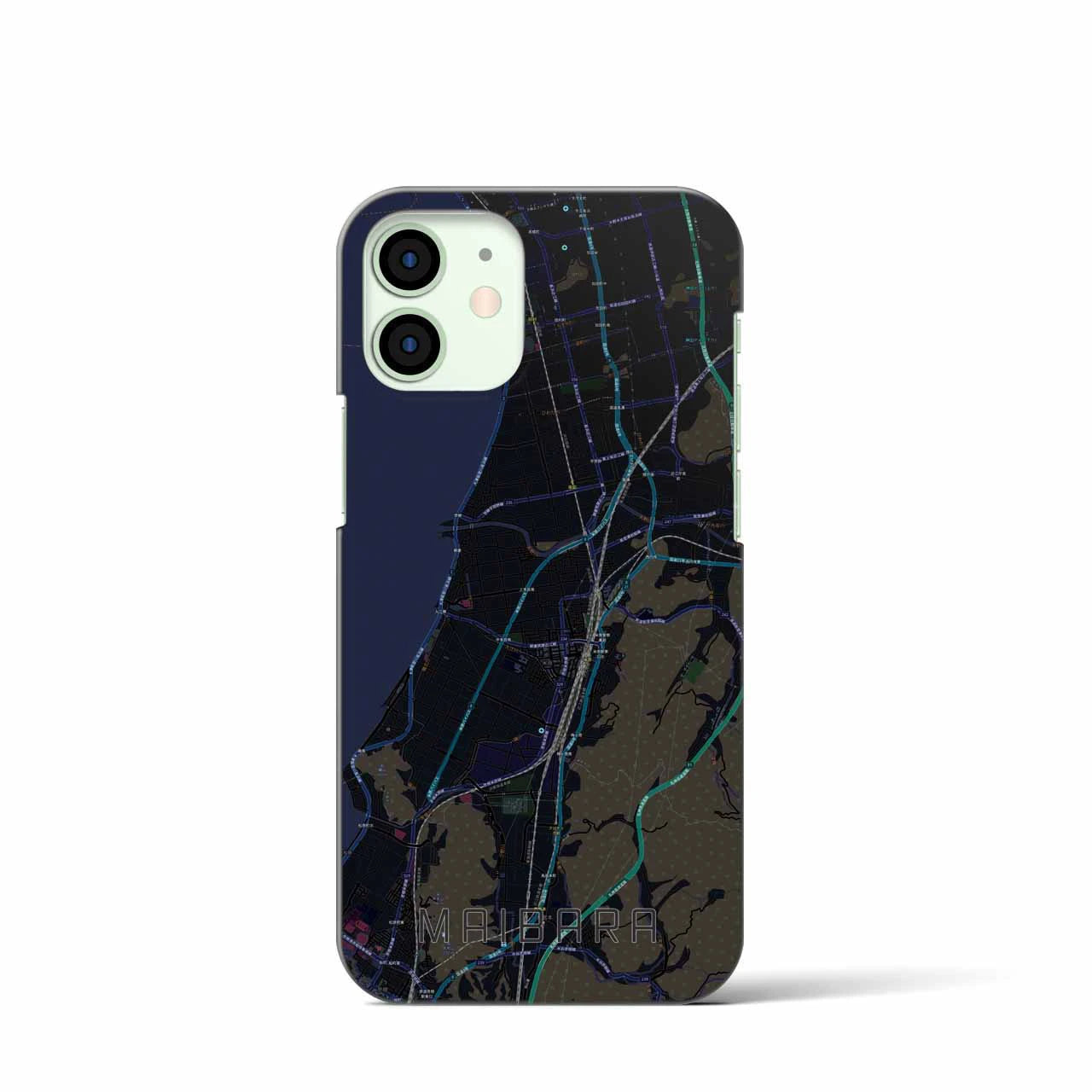 【米原(滋賀県)】地図柄iPhoneケース(バックカバータイプ)