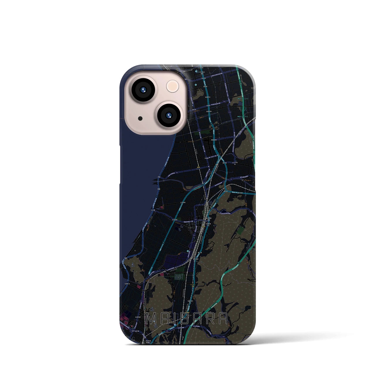 【米原(滋賀県)】地図柄iPhoneケース(バックカバータイプ)