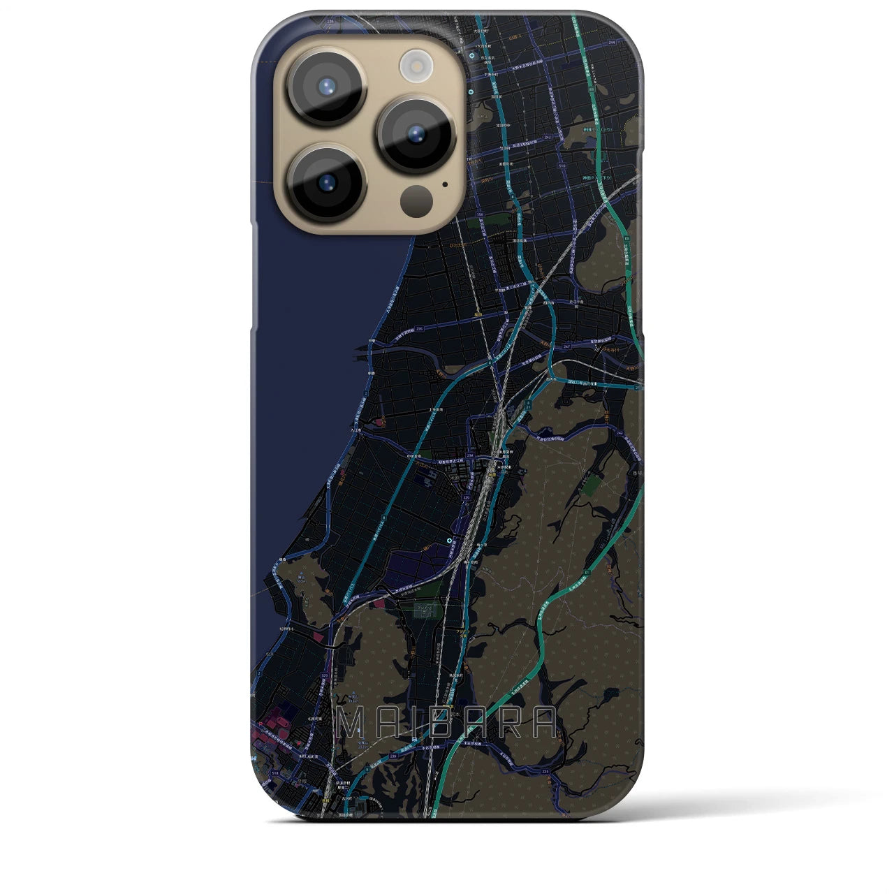 【米原(滋賀県)】地図柄iPhoneケース(バックカバータイプ)