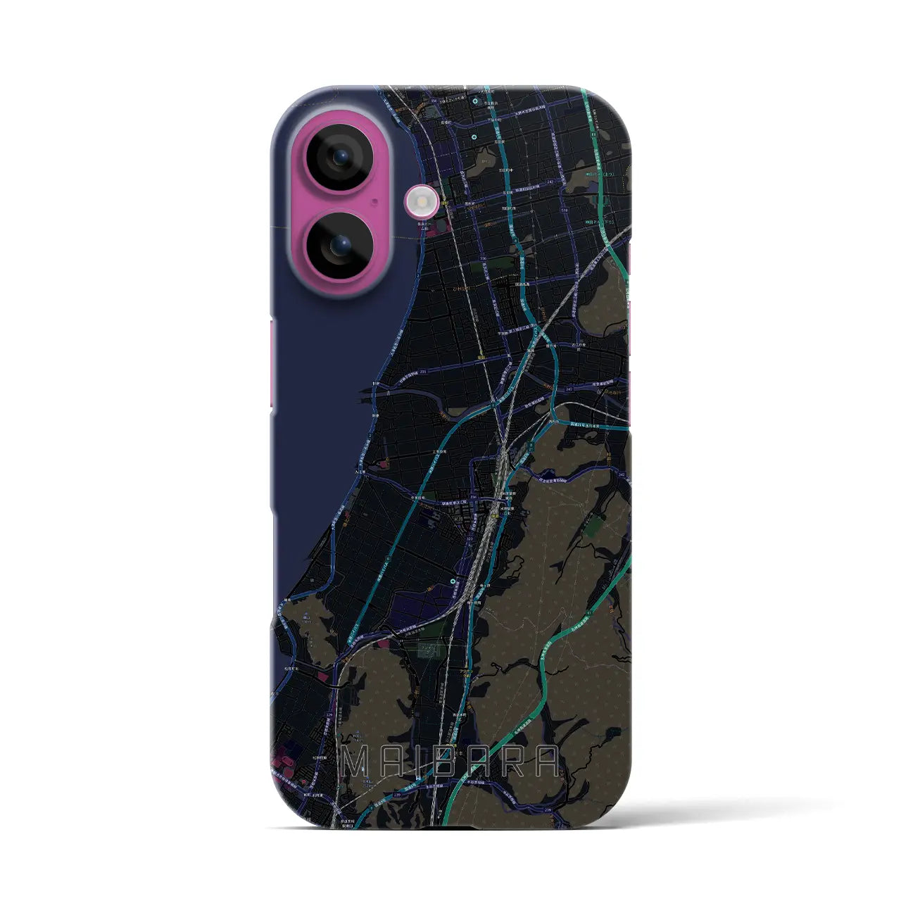 【米原(滋賀県)】地図柄iPhoneケース(バックカバータイプ)