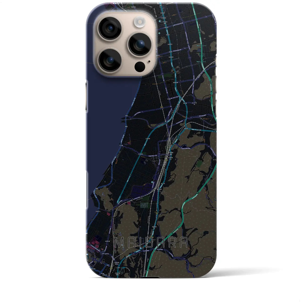 【米原(滋賀県)】地図柄iPhoneケース(バックカバータイプ)