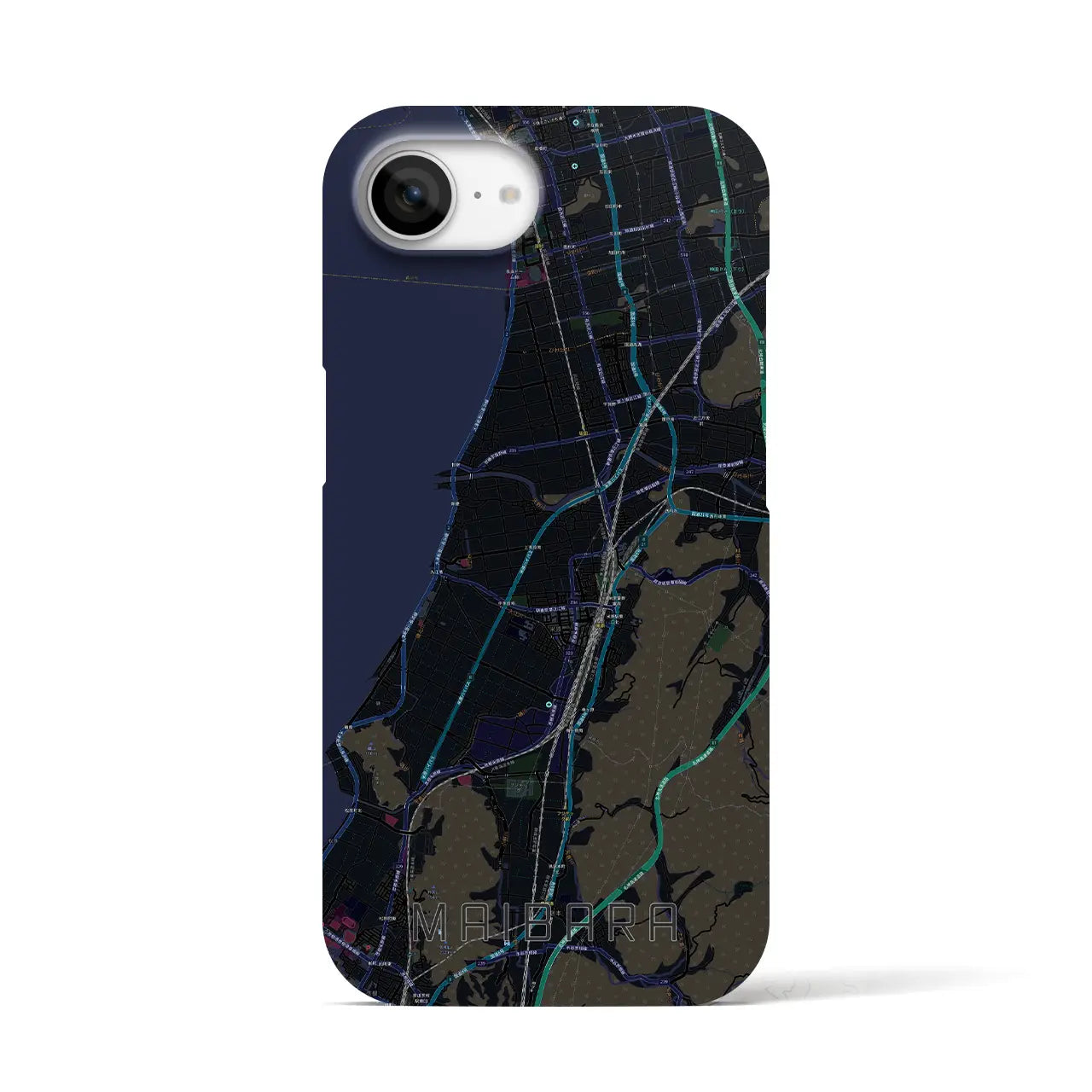 【米原(滋賀県)】地図柄iPhoneケース(バックカバータイプ)