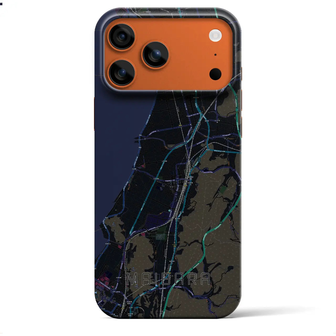 【米原(滋賀県)】地図柄iPhoneケース(バックカバータイプ)