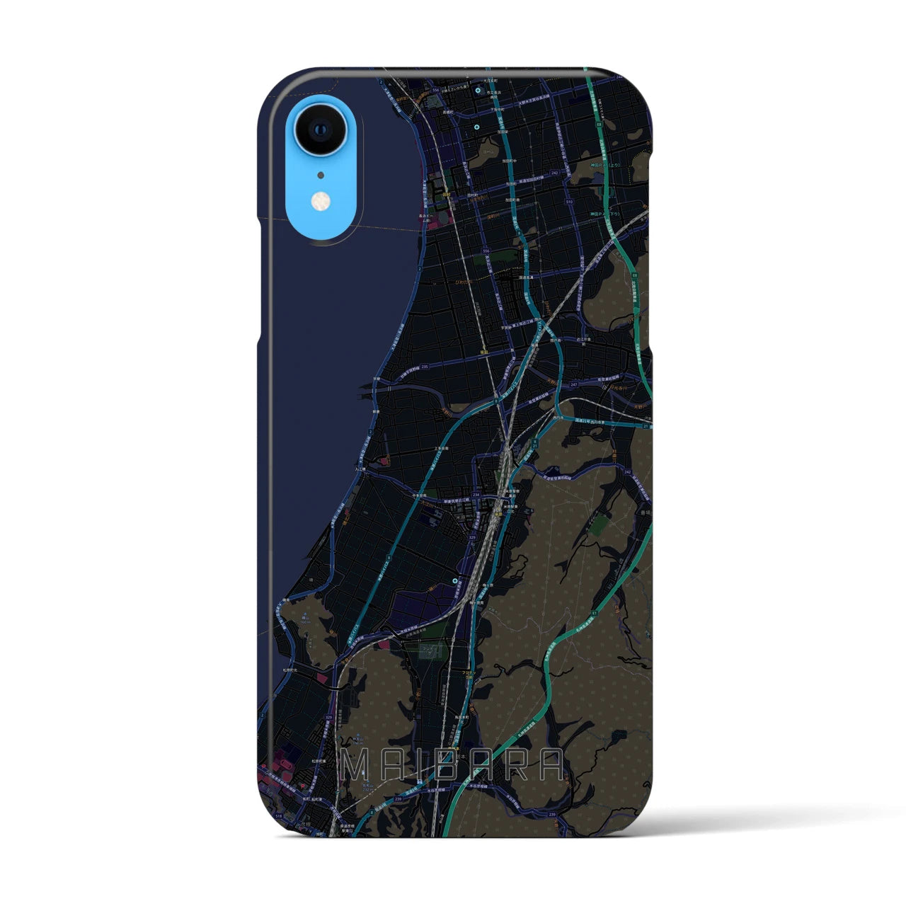 【米原(滋賀県)】地図柄iPhoneケース(バックカバータイプ)