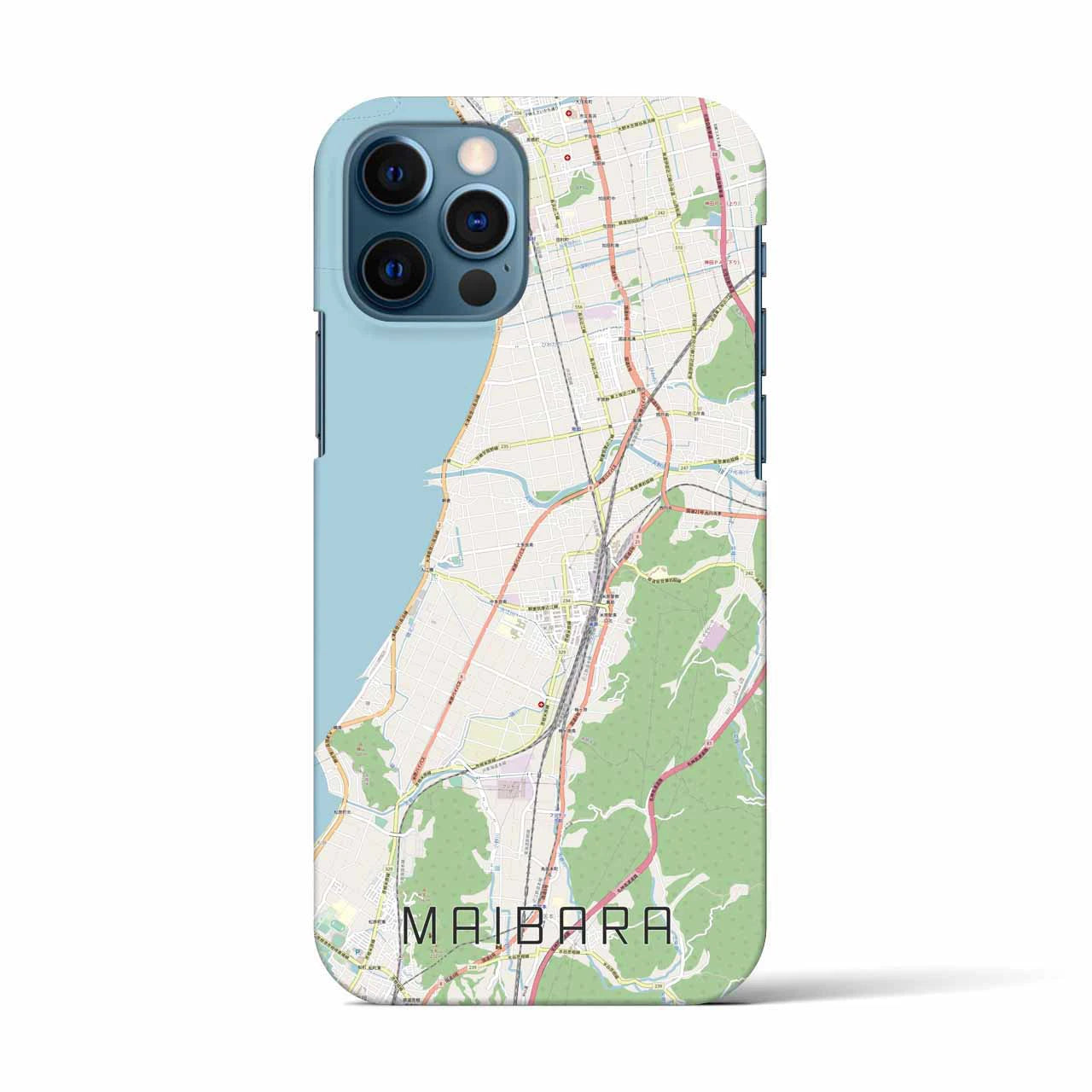 【米原(滋賀県)】地図柄iPhoneケース(バックカバータイプ)