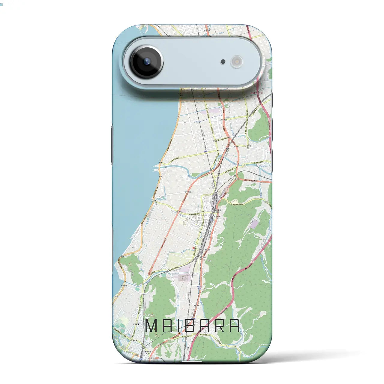 【米原(滋賀県)】地図柄iPhoneケース(バックカバータイプ)