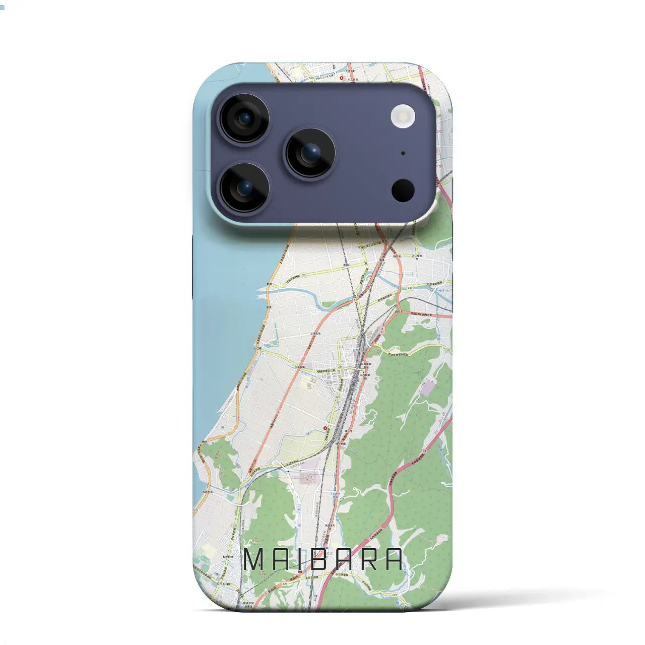 【米原(滋賀県)】地図柄iPhoneケース(バックカバータイプ)