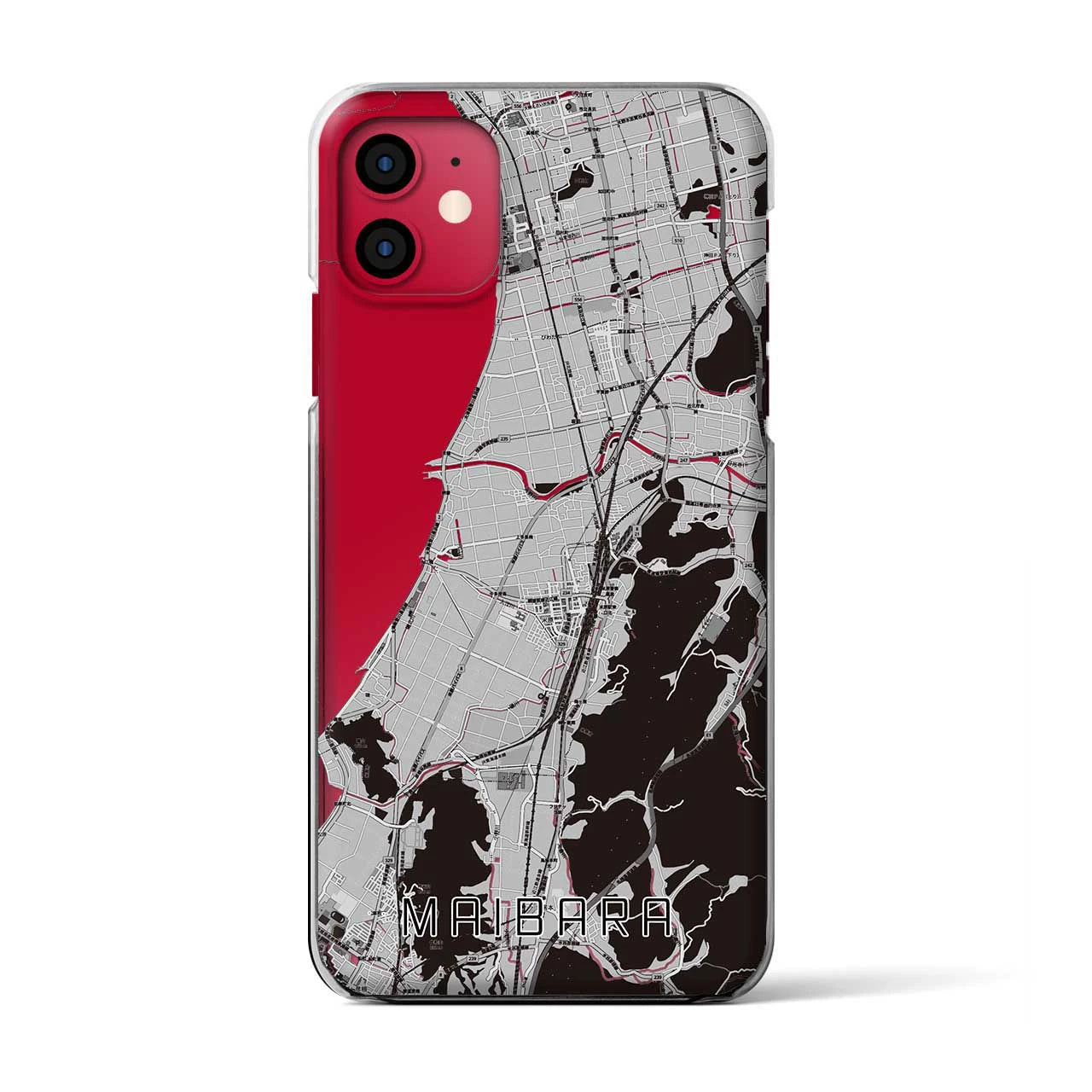 【米原(滋賀県)】地図柄iPhoneケース(クリアタイプ)