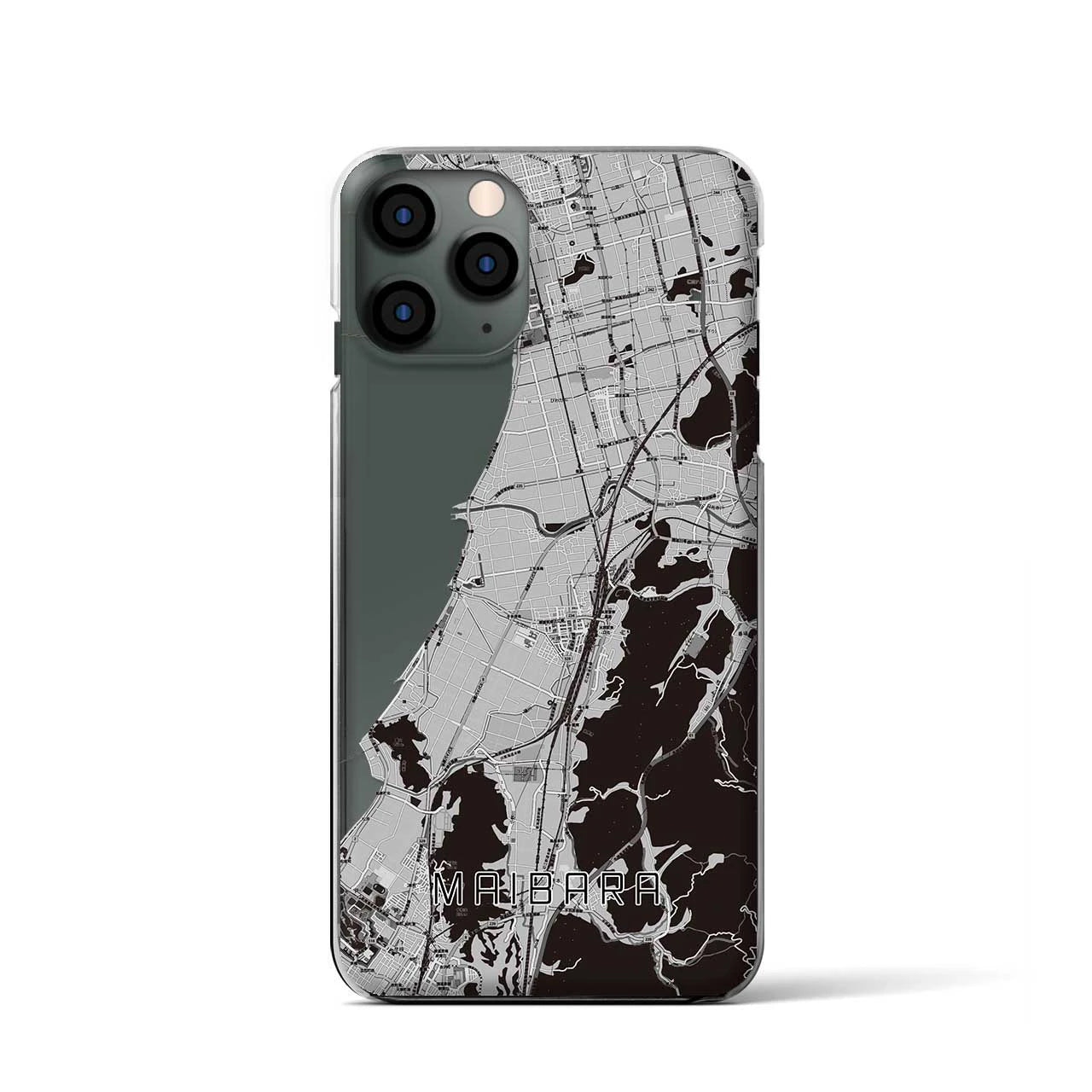 【米原(滋賀県)】地図柄iPhoneケース(クリアタイプ)