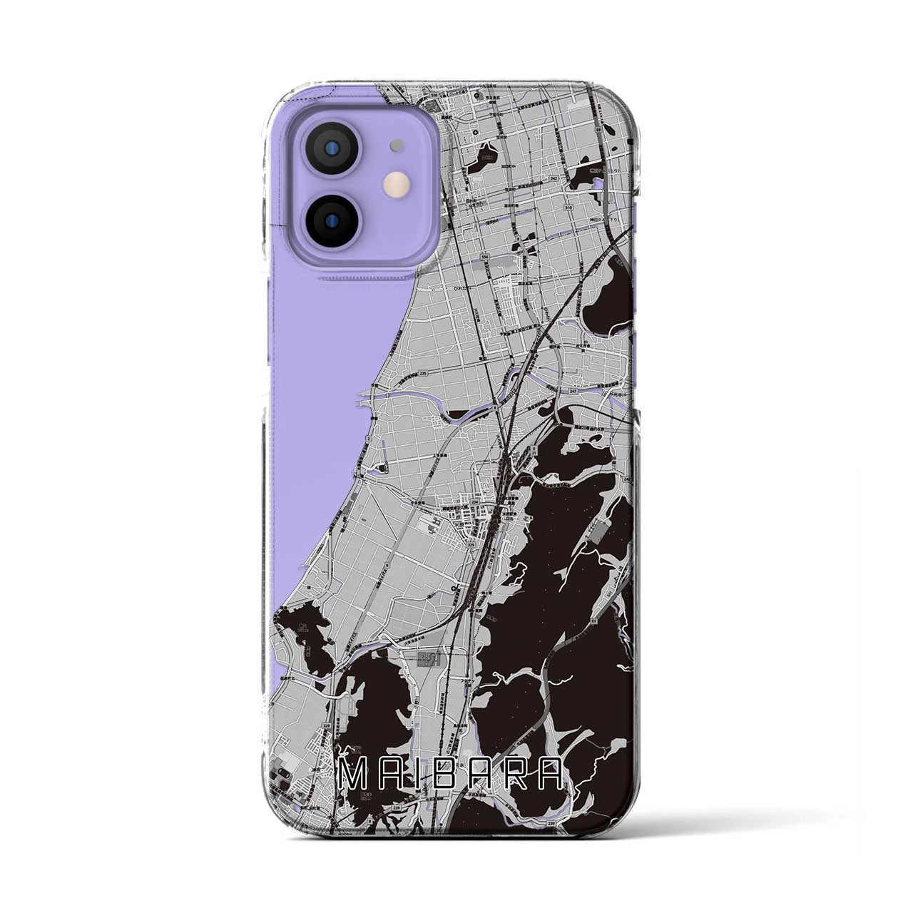 【米原(滋賀県)】地図柄iPhoneケース(クリアタイプ)