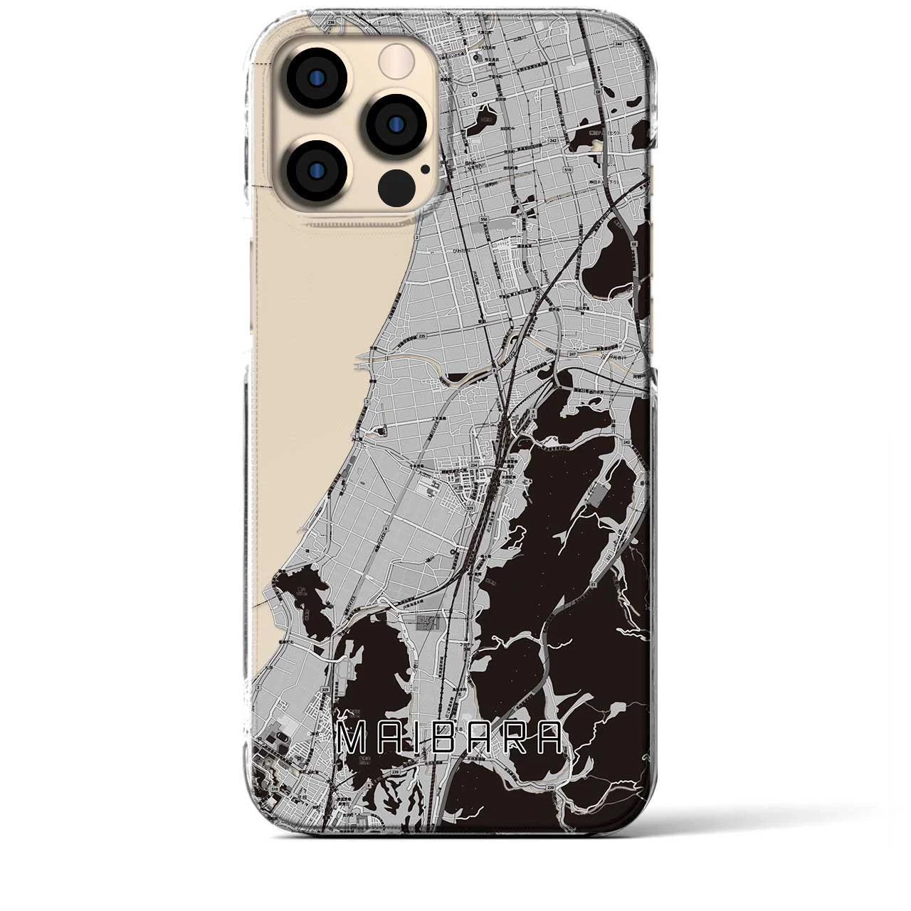 【米原(滋賀県)】地図柄iPhoneケース(クリアタイプ)