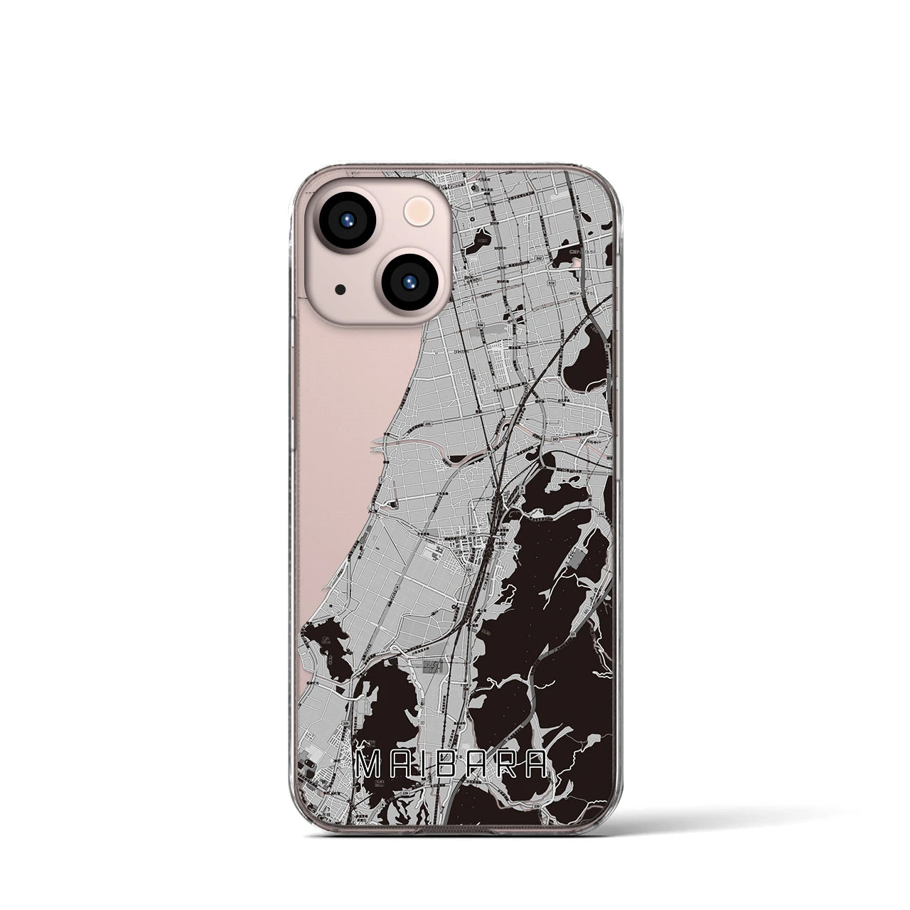 【米原(滋賀県)】地図柄iPhoneケース(クリアタイプ)