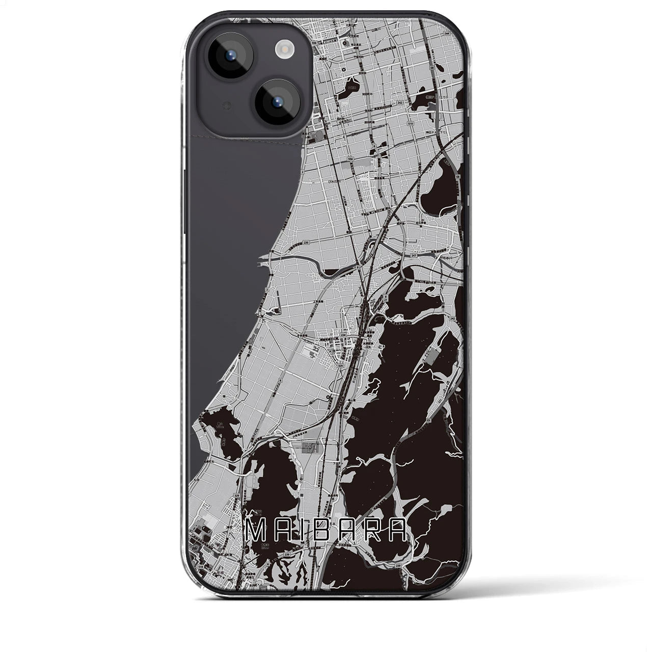 【米原(滋賀県)】地図柄iPhoneケース(クリアタイプ)