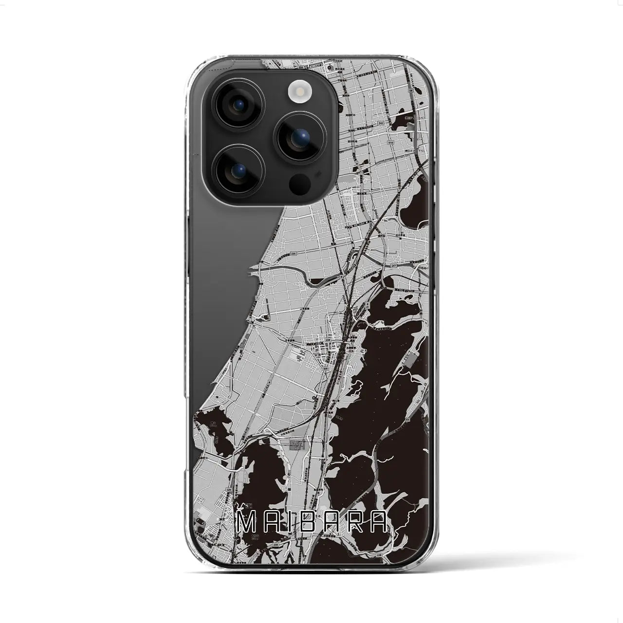 【米原(滋賀県)】地図柄iPhoneケース(クリアタイプ)