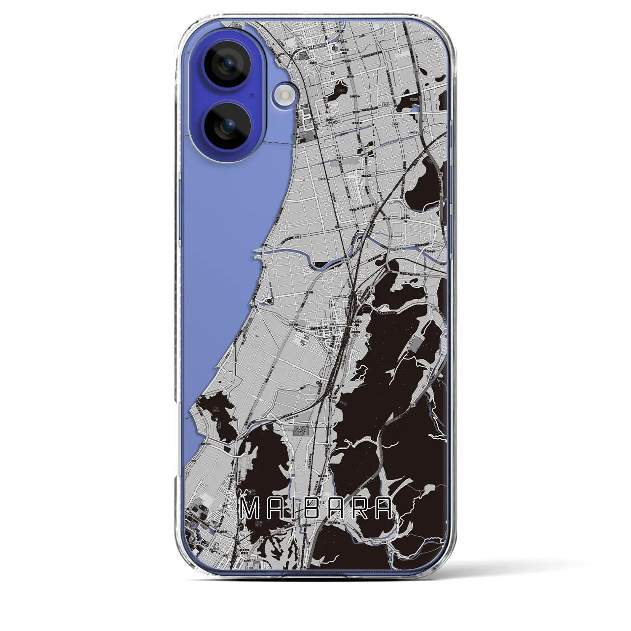 【米原(滋賀県)】地図柄iPhoneケース(クリアタイプ)