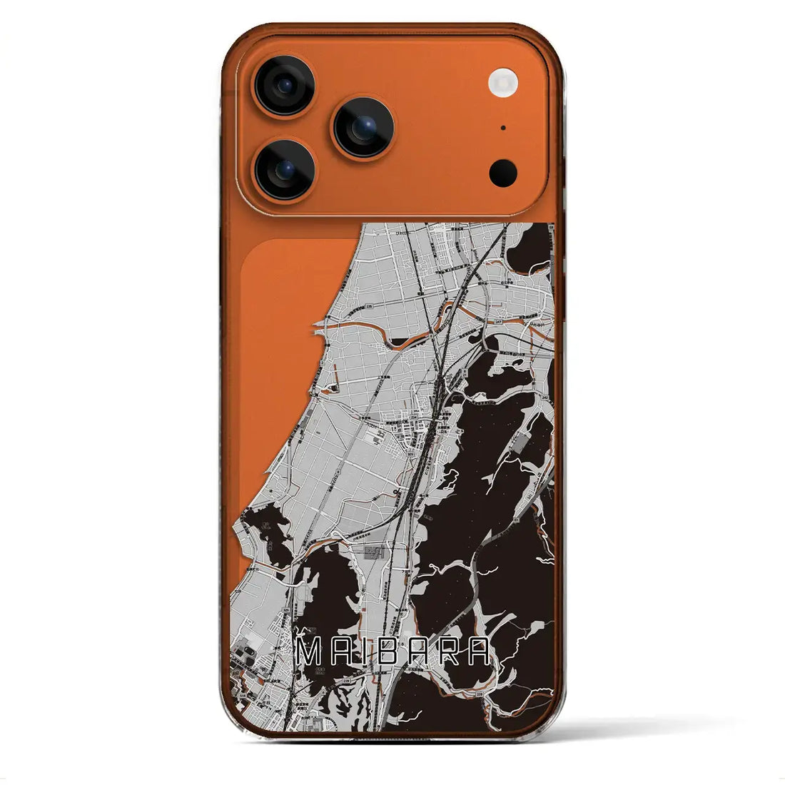 【米原(滋賀県)】地図柄iPhoneケース(クリアタイプ)