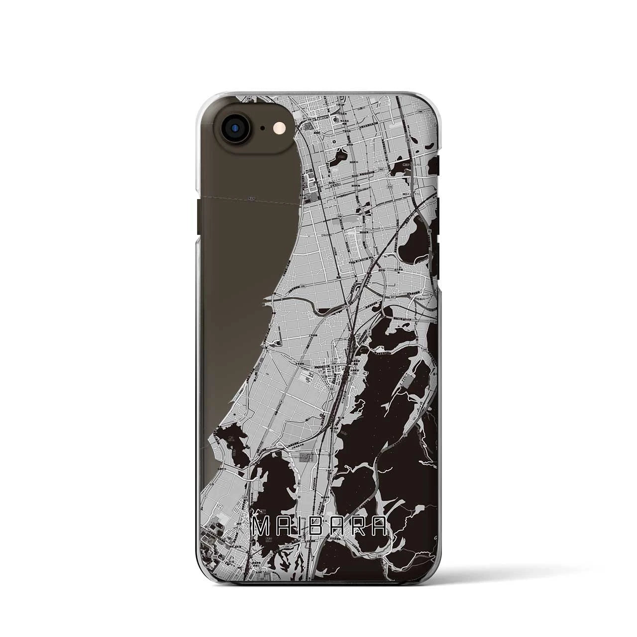 【米原(滋賀県)】地図柄iPhoneケース(クリアタイプ)