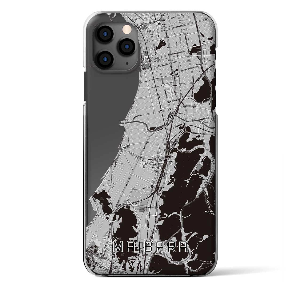 【米原(滋賀県)】地図柄iPhoneケース(クリアタイプ)