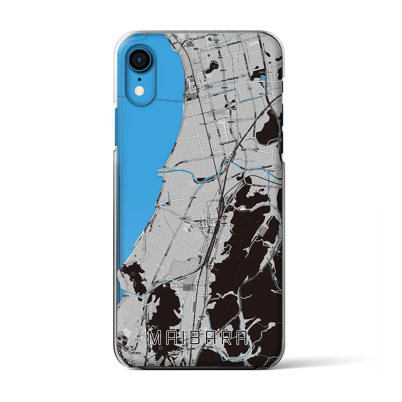 【米原(滋賀県)】地図柄iPhoneケース(クリアタイプ)