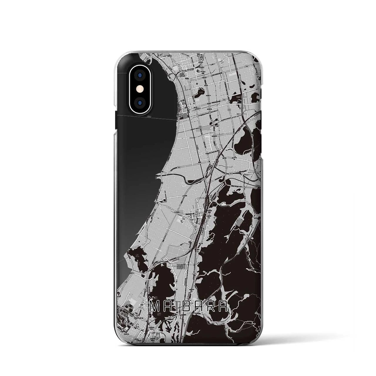 【米原(滋賀県)】地図柄iPhoneケース(クリアタイプ)