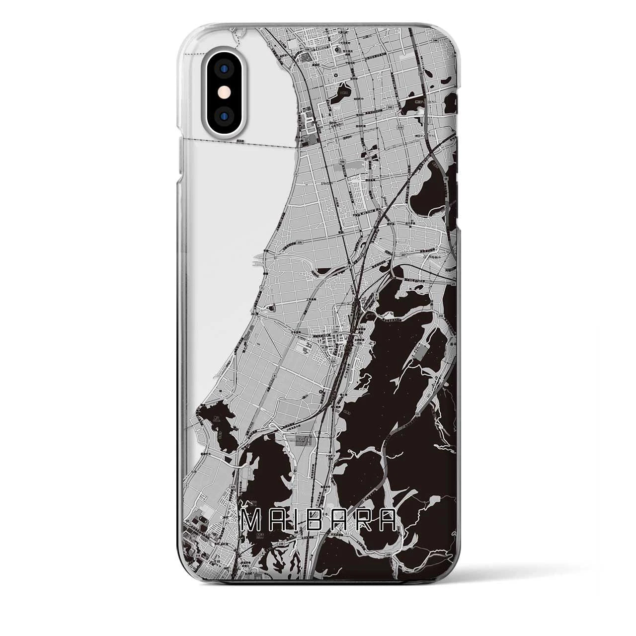 【米原(滋賀県)】地図柄iPhoneケース(クリアタイプ)