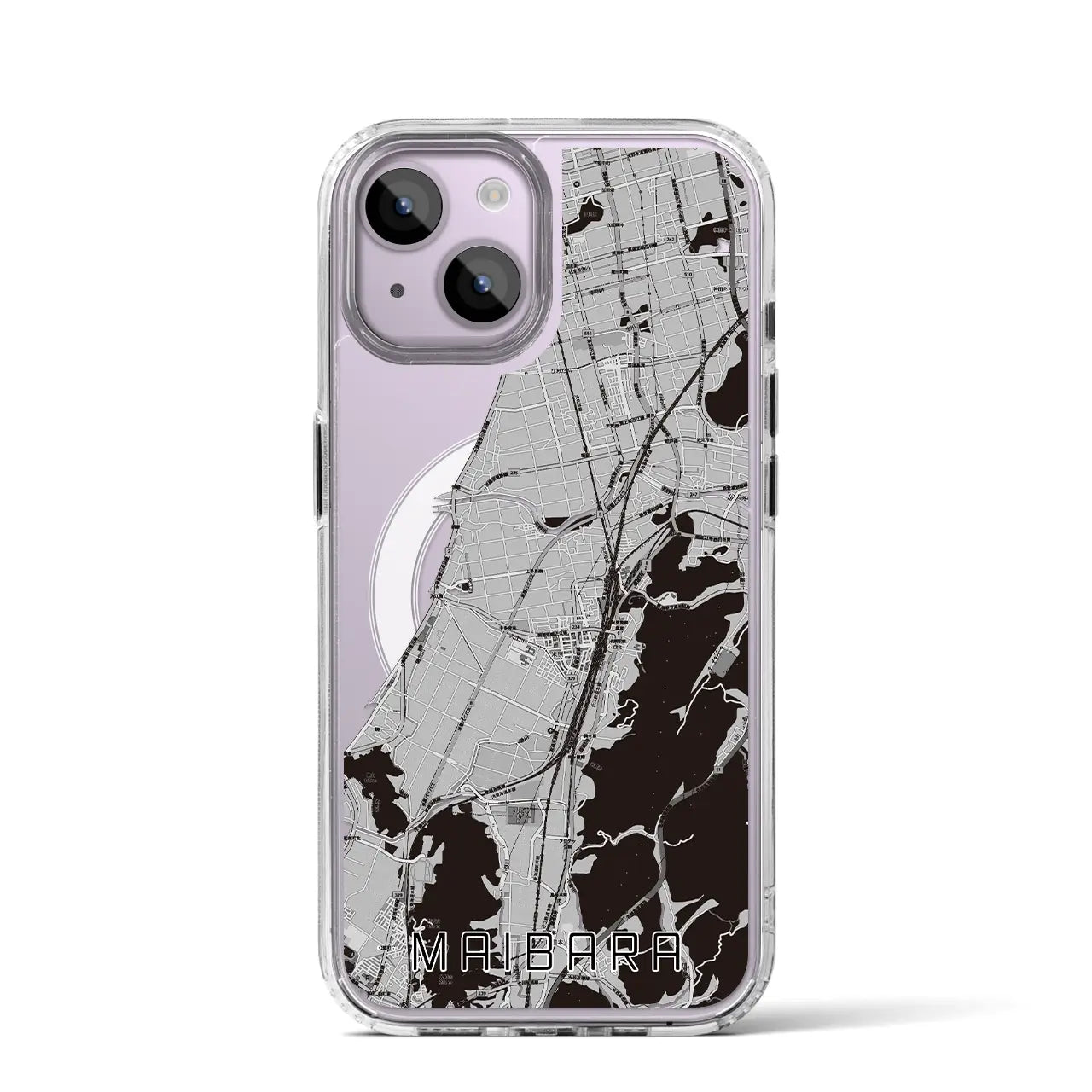 【米原(滋賀県)】地図柄iPhoneケース(MagSafeタイプ)
