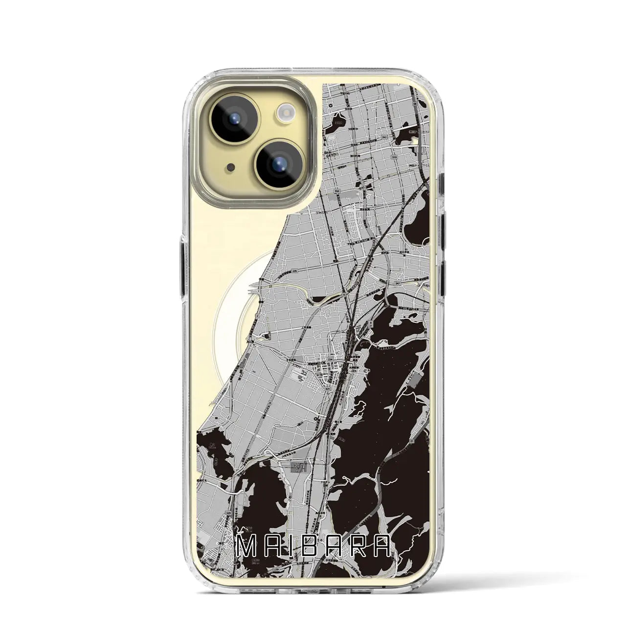 【米原(滋賀県)】地図柄iPhoneケース(MagSafeタイプ)