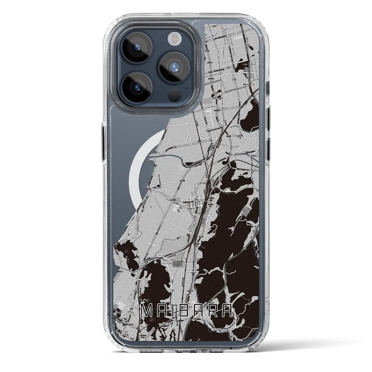 【米原(滋賀県)】地図柄iPhoneケース(MagSafeタイプ)