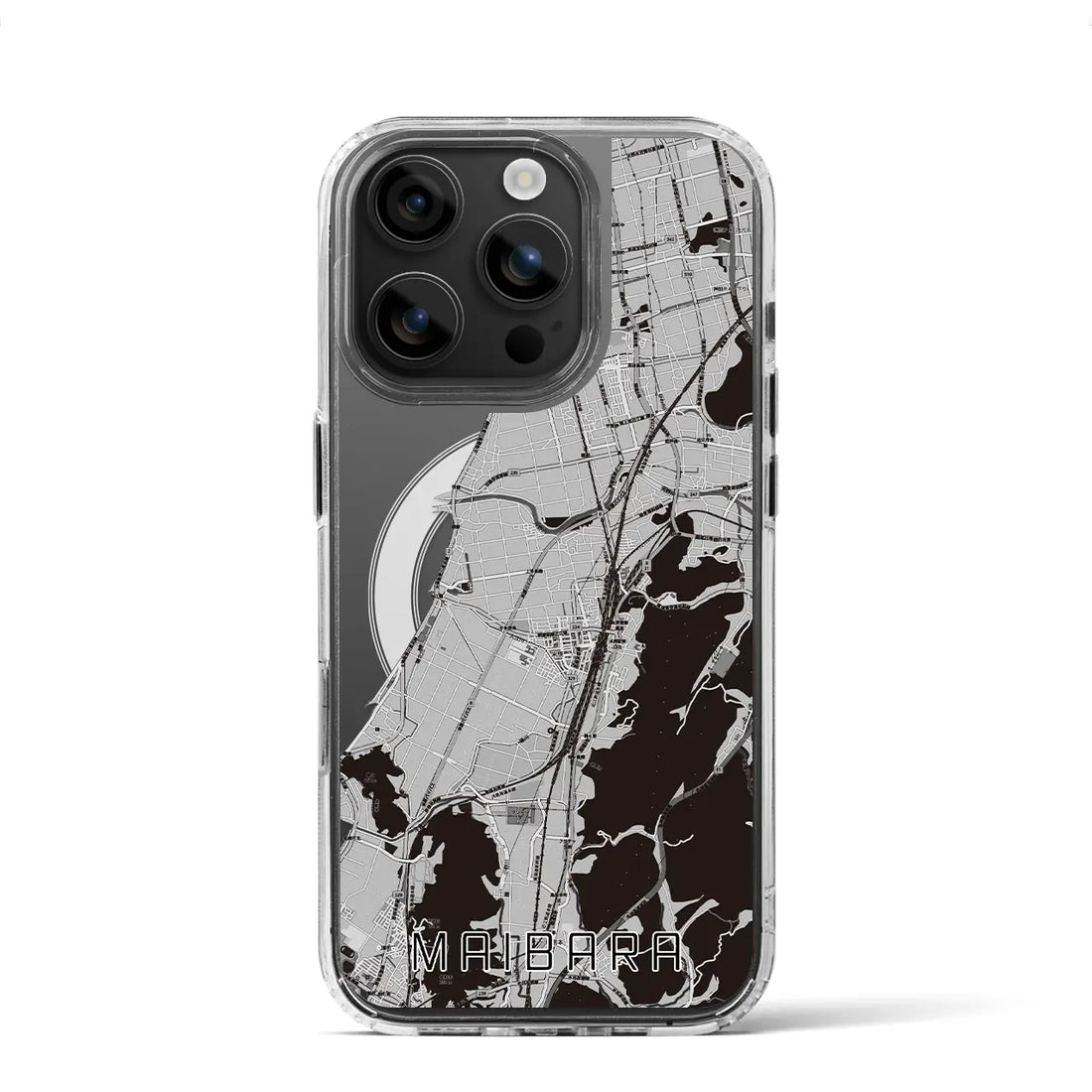 【米原(滋賀県)】地図柄iPhoneケース(MagSafeタイプ)