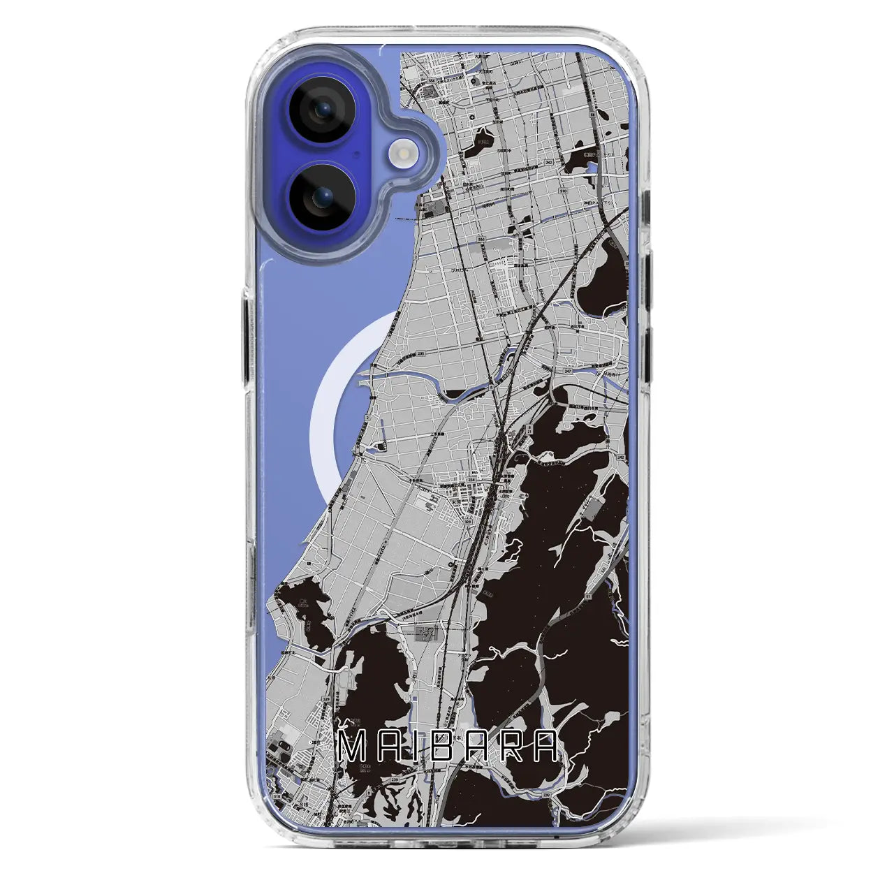 【米原(滋賀県)】地図柄iPhoneケース(MagSafeタイプ)