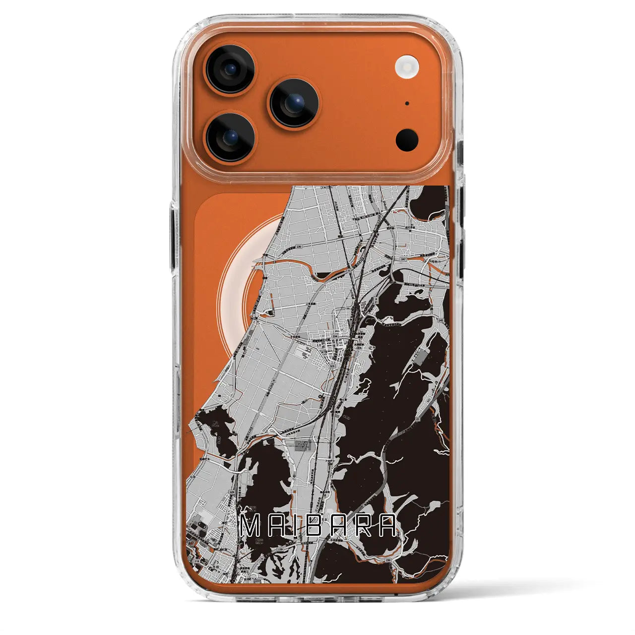 【米原(滋賀県)】地図柄iPhoneケース(MagSafeタイプ)