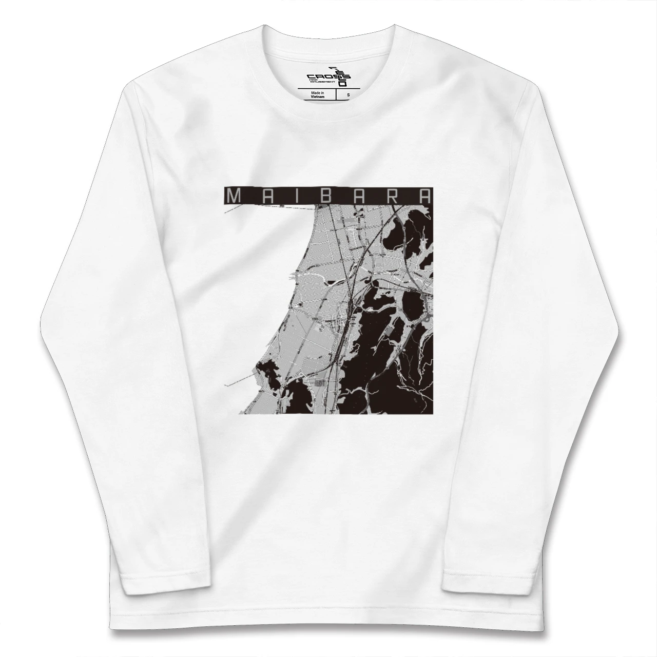 【米原(滋賀県)】地図柄ロングスリーブTシャツ