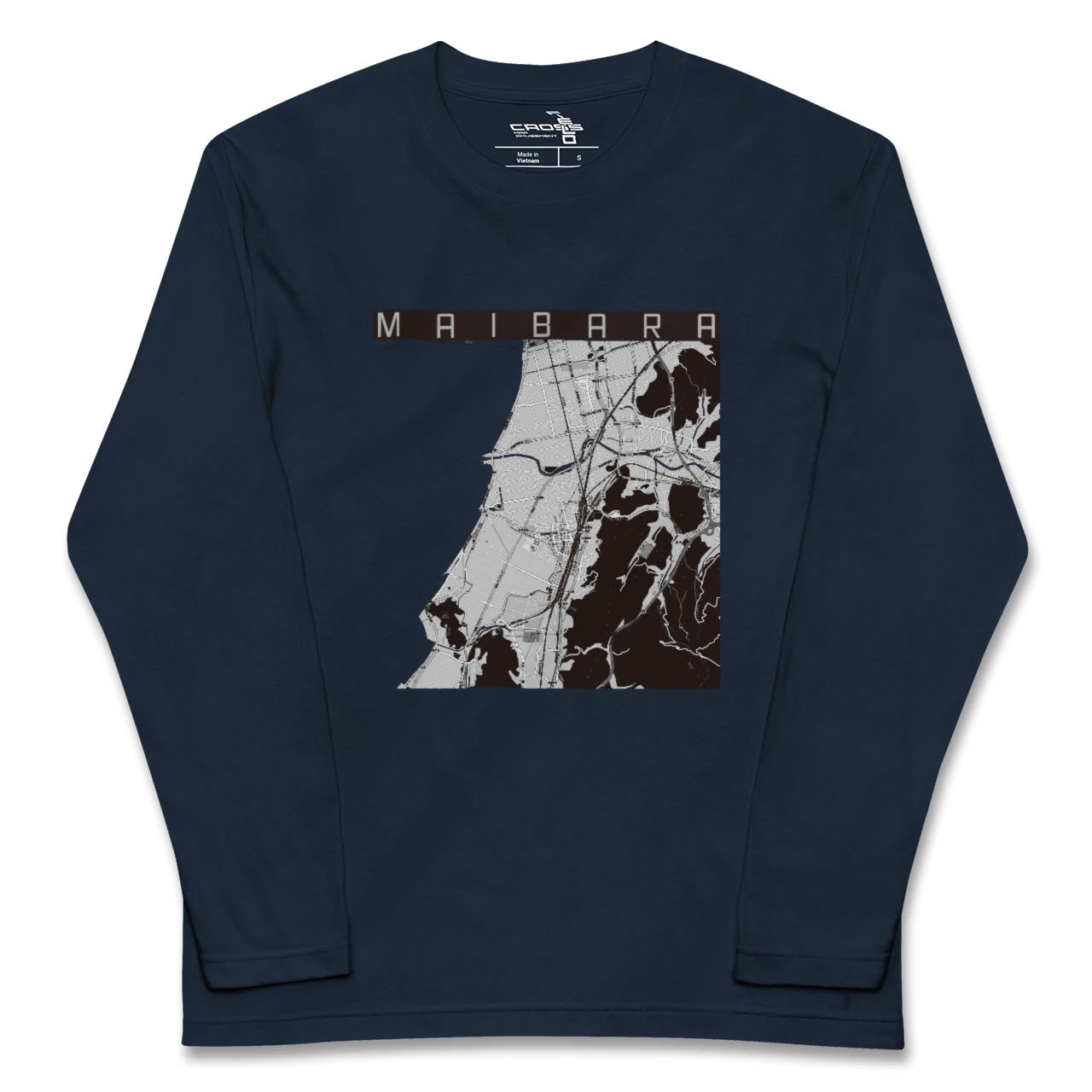 【米原(滋賀県)】地図柄ロングスリーブTシャツ