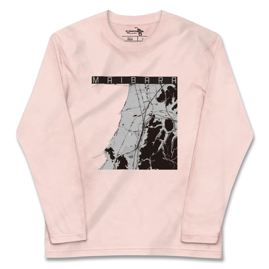 【米原(滋賀県)】地図柄ロングスリーブTシャツ