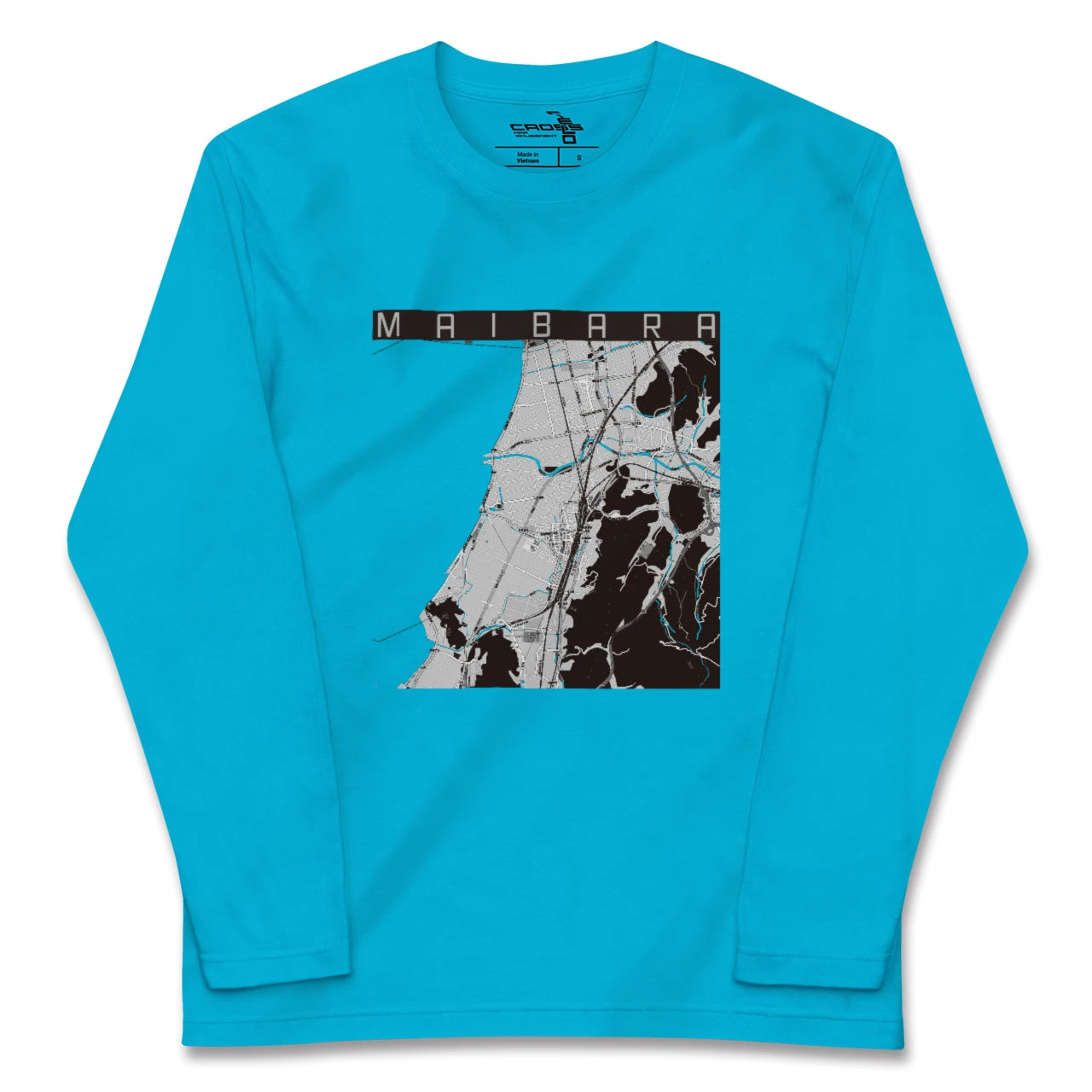 【米原(滋賀県)】地図柄ロングスリーブTシャツ