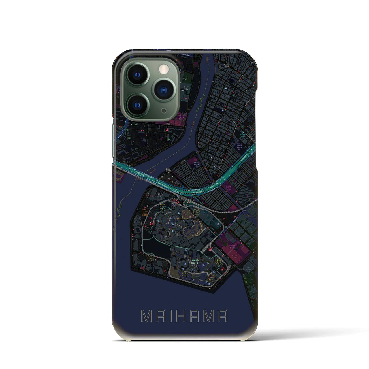 【舞浜(千葉県)】地図柄iPhoneケース(バックカバータイプ)
