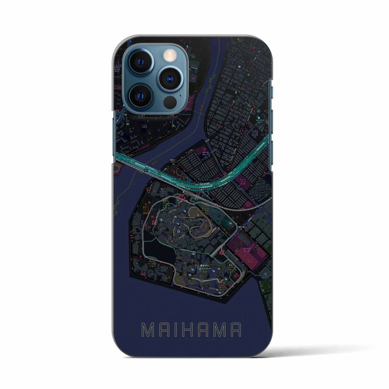 【舞浜(千葉県)】地図柄iPhoneケース(バックカバータイプ)