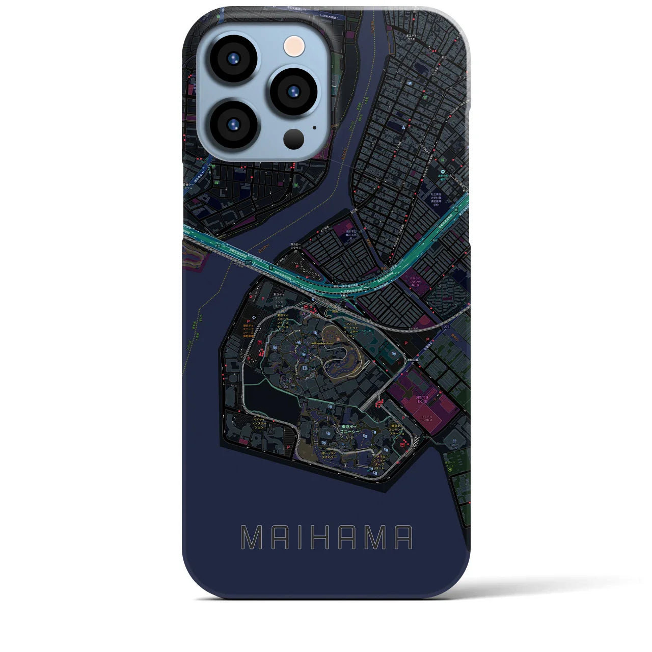 【舞浜(千葉県)】地図柄iPhoneケース(バックカバータイプ)