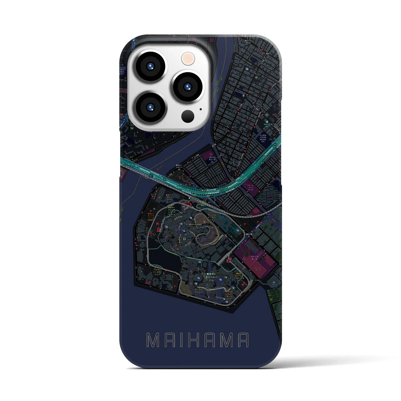 【舞浜(千葉県)】地図柄iPhoneケース(バックカバータイプ)