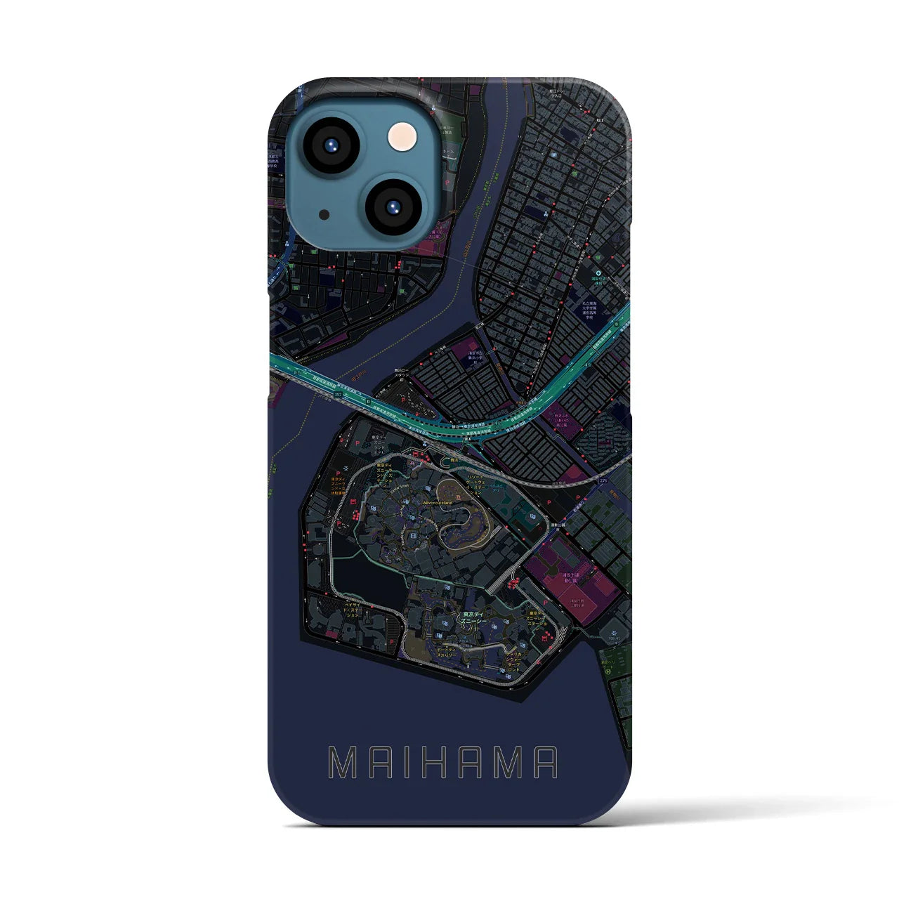 【舞浜(千葉県)】地図柄iPhoneケース(バックカバータイプ)