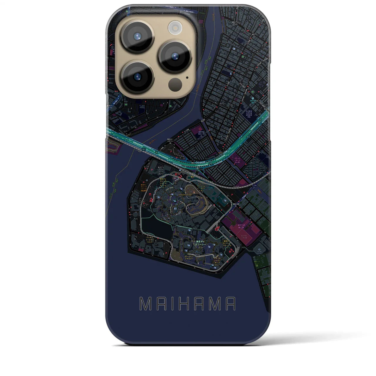 【舞浜(千葉県)】地図柄iPhoneケース(バックカバータイプ)