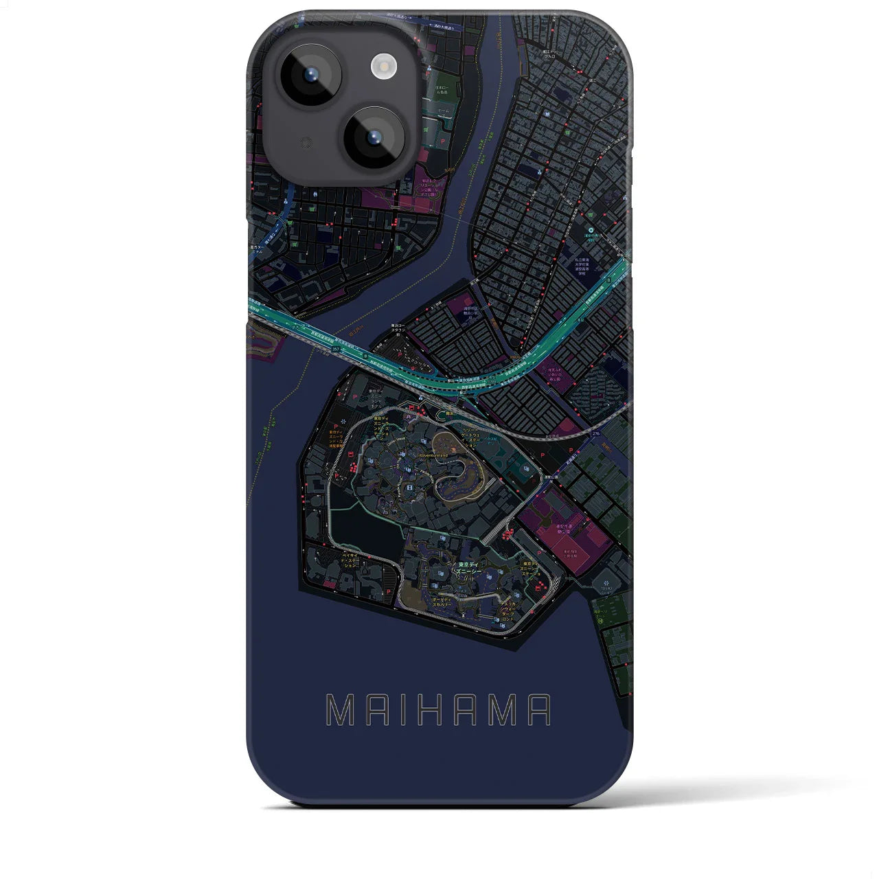 【舞浜(千葉県)】地図柄iPhoneケース(バックカバータイプ)