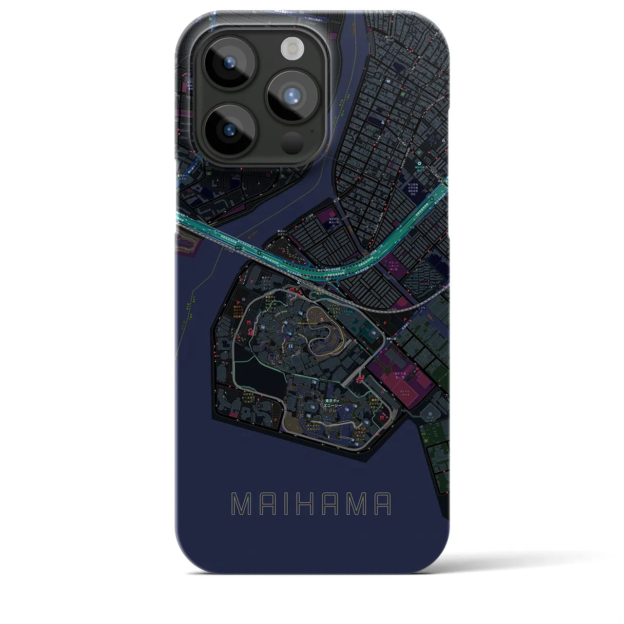 【舞浜(千葉県)】地図柄iPhoneケース(バックカバータイプ)