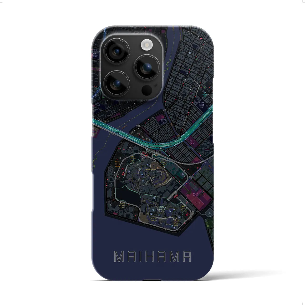 【舞浜(千葉県)】地図柄iPhoneケース(バックカバータイプ)