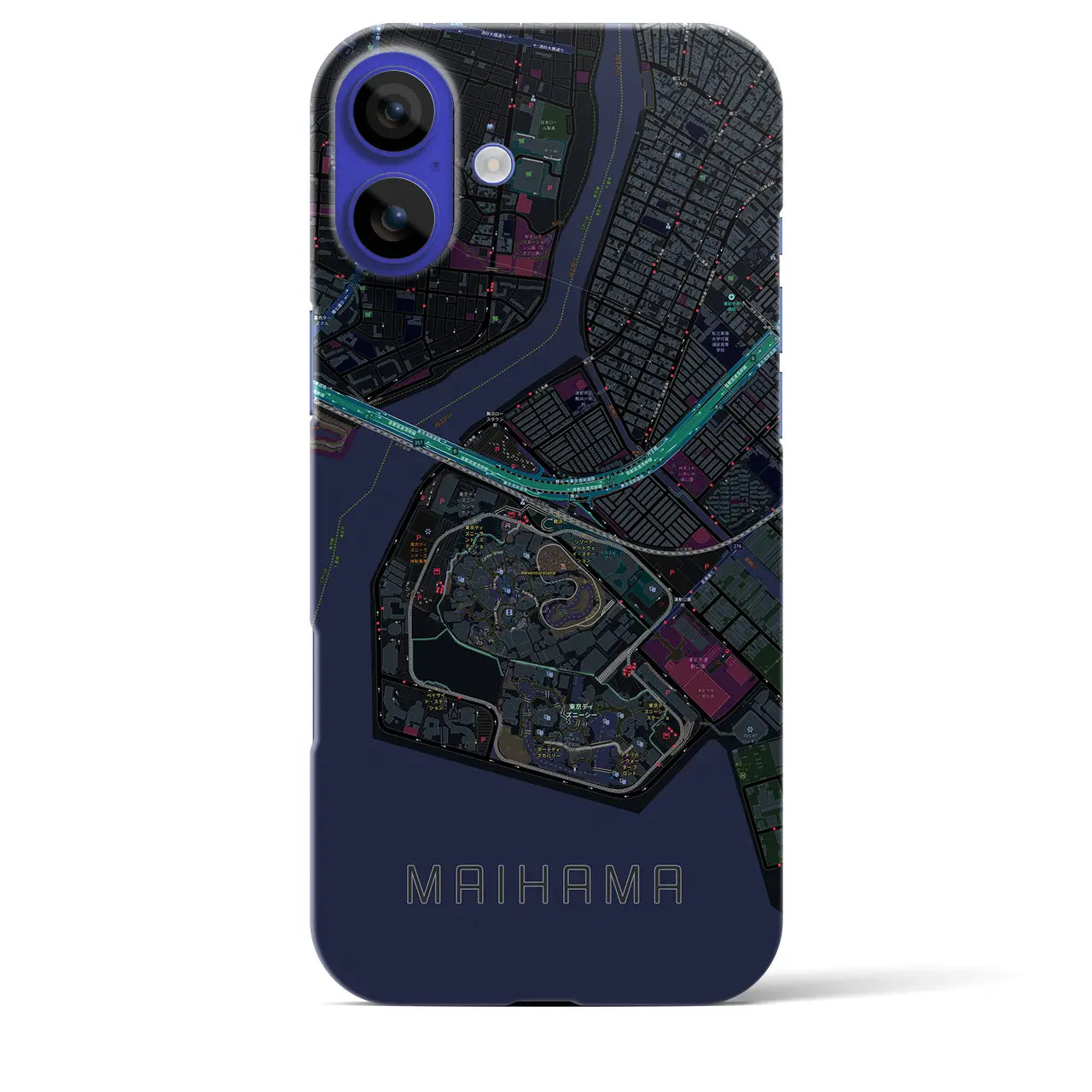 【舞浜(千葉県)】地図柄iPhoneケース(バックカバータイプ)