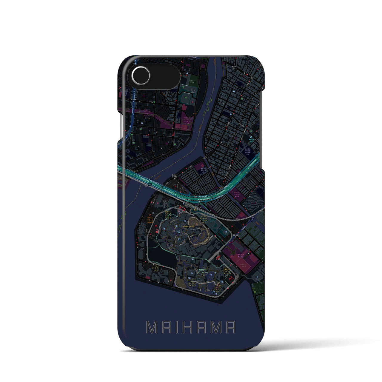 【舞浜(千葉県)】地図柄iPhoneケース(バックカバータイプ)