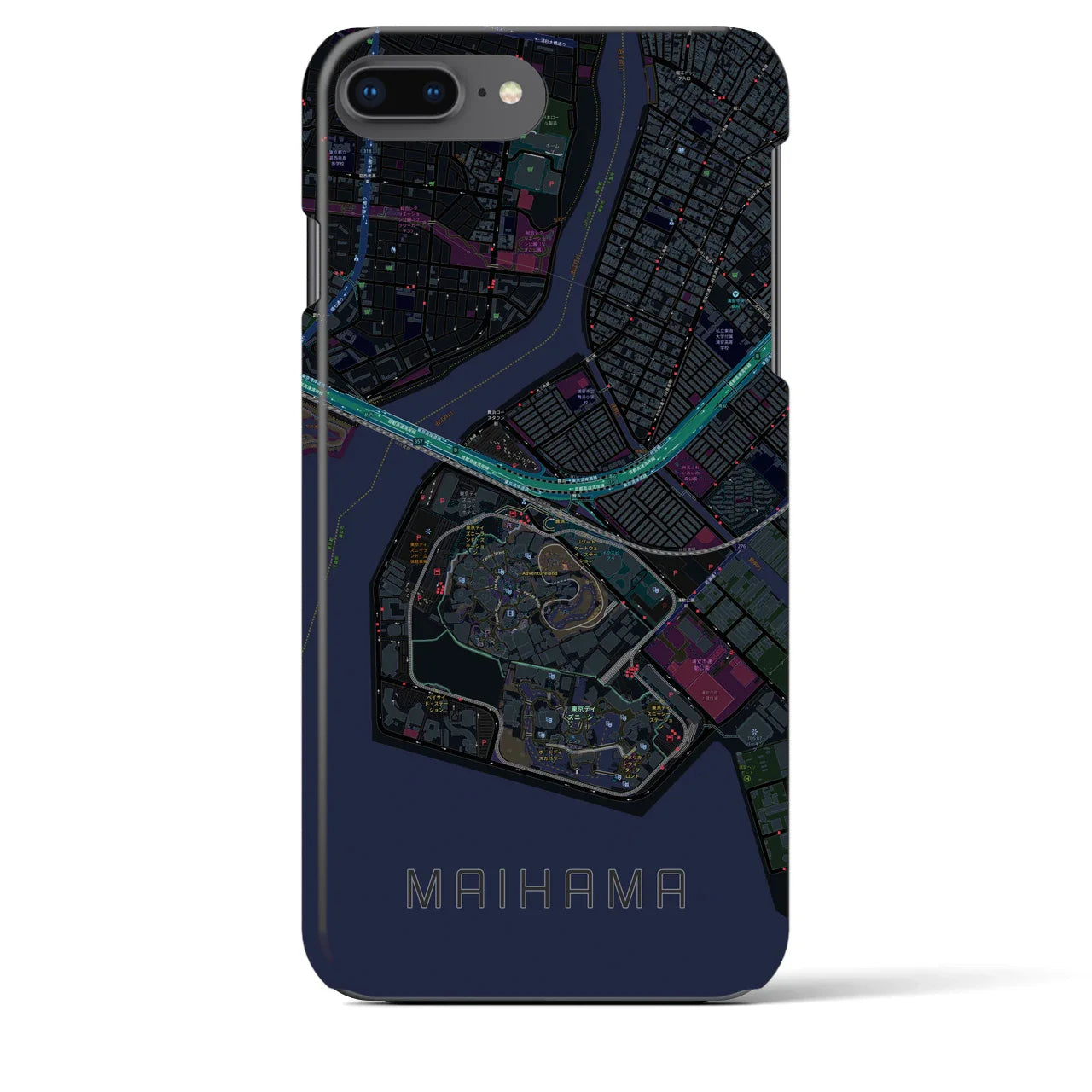 【舞浜(千葉県)】地図柄iPhoneケース(バックカバータイプ)